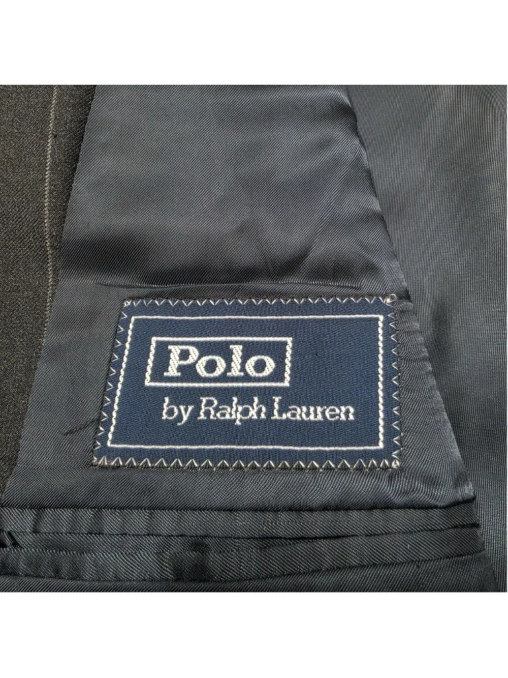 Polo Ralph Lauren Blazer Mens 40R Gray Pinstripe Worsted Union Made In Italy